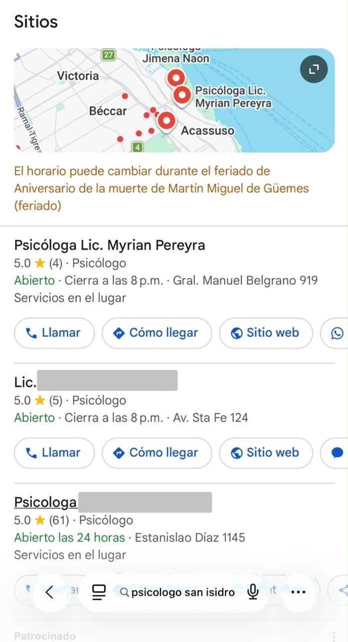 Psicolgos San Isidro
